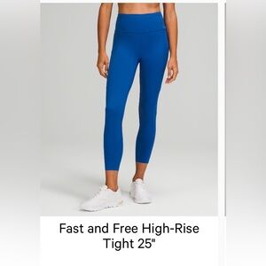 Lululemon Fast and Free High Rise Leggings (pockets)